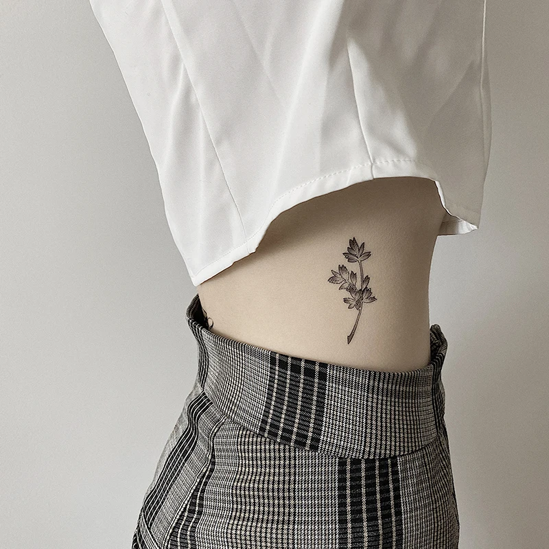 Temporary tattoo  Bay leaf laurel  Skindesigned