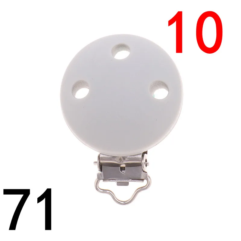 ATOB 10PCS Pacifier Clip Silicone Round Teether Clips DIY Baby Pacifier Dummy Chain Holder Soothing Pacifier Accessories - Цвет: round71