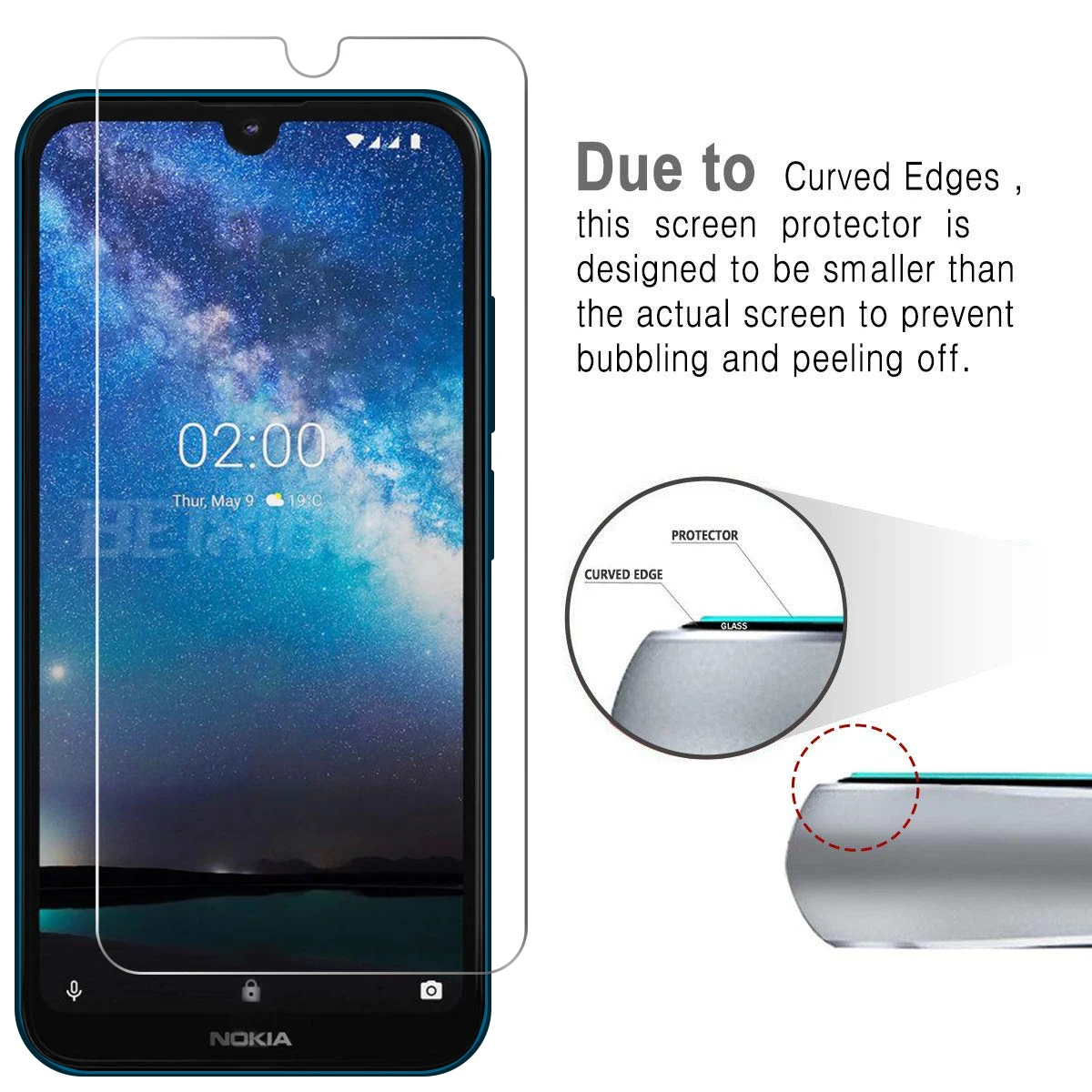 2 шт Полное закаленное стекло для NOKIA 2,2 протектор экрана 2.5D 9h закаленное стекло для Nokia 2,2 защитная пленка