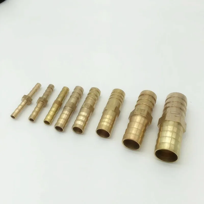 Латунный прямой шланг фитинг равный Барб 4 мм 6 8 10 12 14 19 газ медь колючая муфта