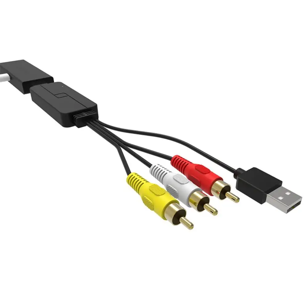 HDMI RCA ТВ Кабель HDMI в 3 RCA кабель преобразования с USB портом зарядки для ТВ коробка/PS3 с проектором HD ТВ кабель - Цвет: short line