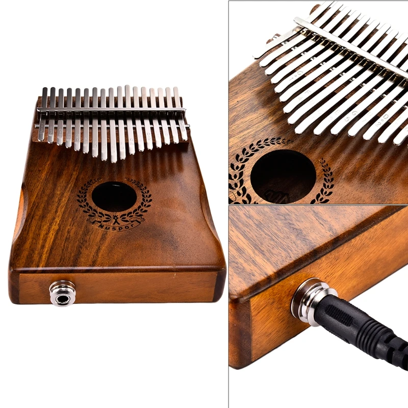 17 ключ палец калимба Mbira Sanza большой палец пианино карманный размер начинающих инструмент