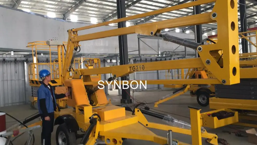 Towable Boom Lift SYNBON 16m мобильный шарнирный грузовик установлен гидравлический