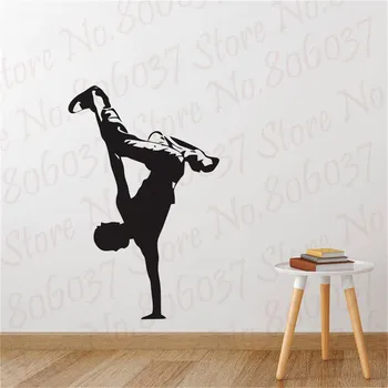 

Hip Hop Dance Urban Dancer Vinyl Wall Decal Stickers Home Decor Living Room Art Mural Wallpaper PW529