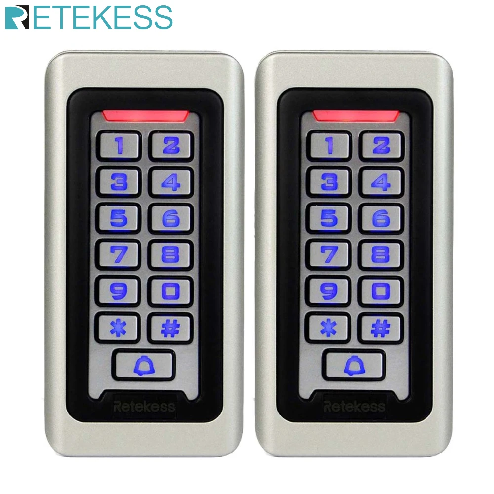 2 шт. RETEKESS Клавиатура RFID система контроля доступа Бесконтактная карта автономная 2000 пользователей дверной доступ Управление водостойким
