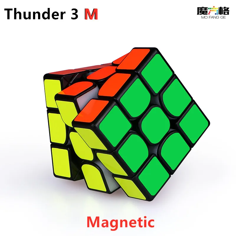 QiYi Mofangge грома V3 м Leiting волшебных магнитных Скорость Профессиональный Кубик Рубика от магниты головоломка, куб, Обучающие кубик, Magico, обучающие игрушки - Цвет: 3M black