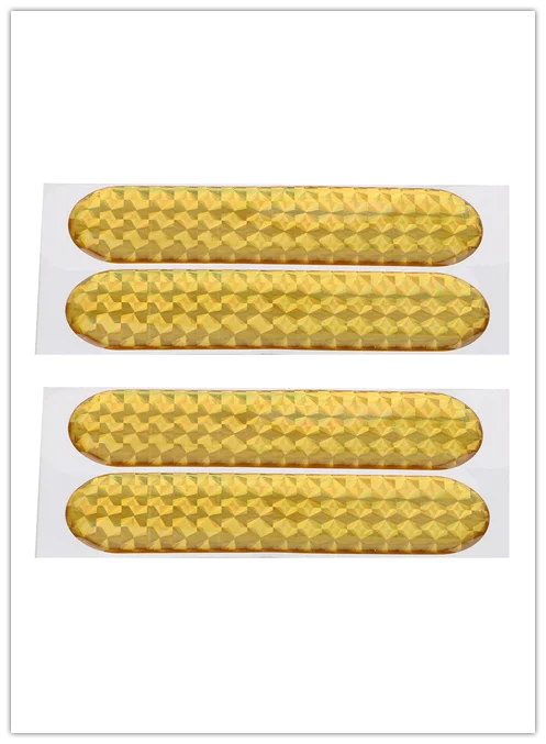 Car Door Open Reflective Tape Warning Night Sticker for Hyundai Accent Azera Elantra Solaris Verna Santa Fe IX45 Sonata - Цвет: 4pcsB gold