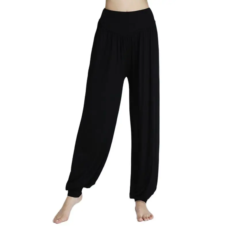 

2023 High Waist Loose Yoga Pants Plus Candy Color Bloomers Fashion Comfortale Summer Sport Wear For Dancing