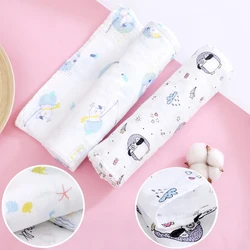 Muslin Cotton Gauze Baby Blanket Soft Items for Infant Swaddle Wrap Cute Cartoon Double Layer Receiving Cloth Swaddling Towels