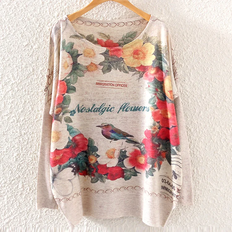 New 3D Cat Sweater Women Knitted Sweater Autumn Clothing Loose Knit Tops Pullover Jumper Casual Lightweight Tunic Sweaters - Color: sweater women 9