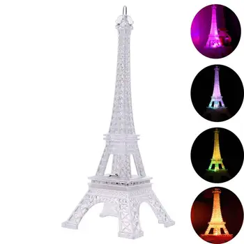 

Acrylic Eiffel Tower Flashing LED Colorful Night Light Romantic Atmosphere Nightlight Desk Lamp