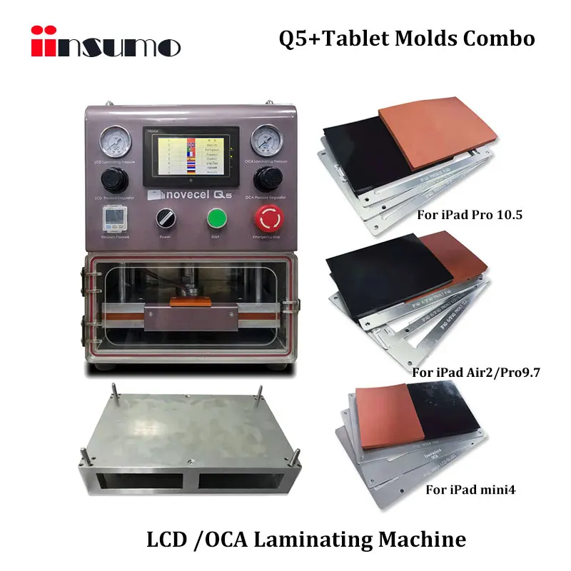 

2 in 1 Bundle Deal Q5 Vacuum Phone Screen Laminator / Laminating Machine Able to Laminate Up 11 Inches Screen + Base Mould
