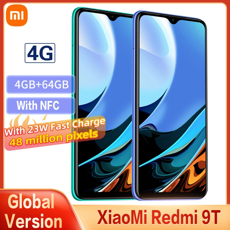 Глобальная версия Xiaomi Redmi 9T 4 ГБ 64 Смартфон Snapdragon 662 Octa-Core 6 53 '' Дисплей с