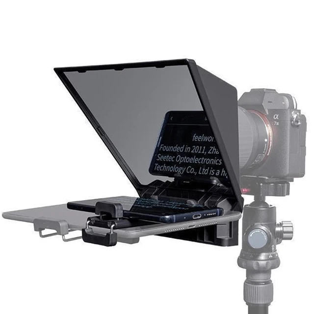 FEELWORLD TP2 TP2A Portable 8 Inch Teleprompter Supports Under 8" DSLR