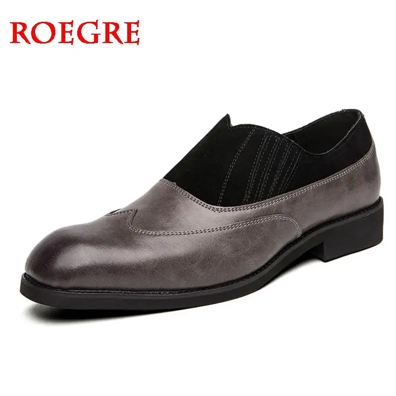 Мужские деловые замшевые туфли коричневые удобные лоферы деловая обувь большой