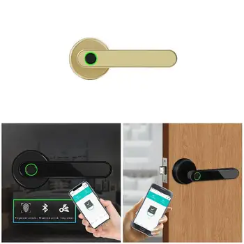 

Bluetooth Smart Remote Control Electronic Fingerprint Door Lock Security Tools for Home JHP-Best