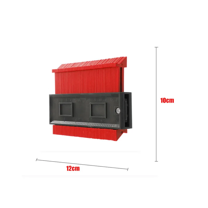 12cm Red Контур профиль датчик копия датчик дубликатор duplo и в клеточку измерены в ненатянутом ламинат Плитки Edge формирование дерево измерительная линейка; Деревообработка инструменты - Цвет: 12cm Red