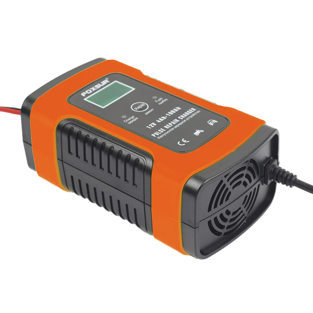 

12V Automatic Smart Battery Charger Car Motorcycle LCD Display Intelligent Pulse Repair Charger