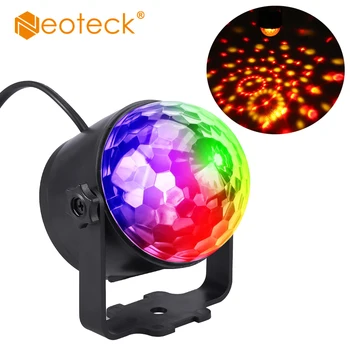 

Neoteck Crystal Magic Ball Light Night Lamp 6 Colors LED Sound Activated Rotating Projector Stage Lighting with Remote Control