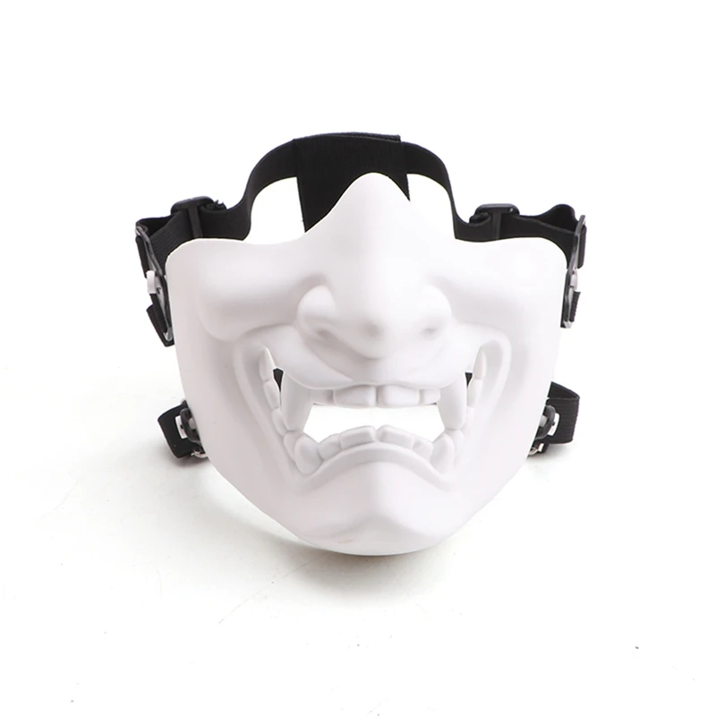 Полулицевая маска для страйкбола костюм Хэллоуин косплей BB злой Монстр демон Кабуки самурайская полумаска для лица - Цвет: W