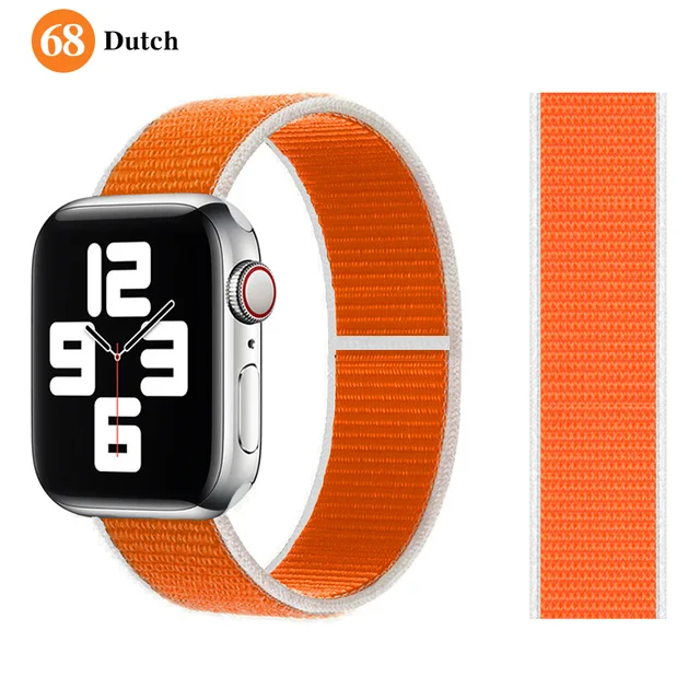 Nylon Strap for Apple watch series 7 band 41mm 44mm 40mm 42mm 38mm smartwatch wristband belt sport loop bracelets iWatch 3456 se Netherlands