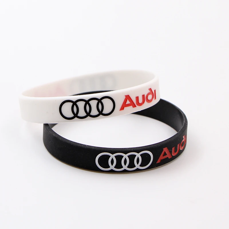 1 шт. автомобильный значок спорт силиконовые браслеты из нержавеющей стали для Audi a3 a4 a5 a6 a7 a8 b5 b6 b7 b8 c6 c7 c8 8v 8p автомобильные аксессуары для укладки волос