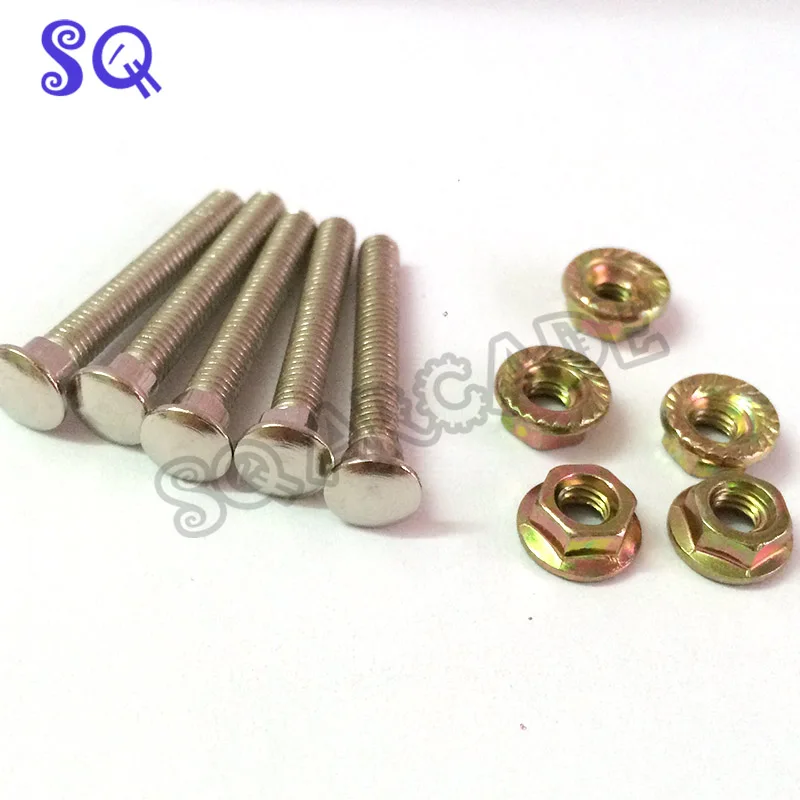 100pcs Chrome Bolts With Nuts for Arcade Amusement Machine Coin Operated Game Arcade Cabinet Parts