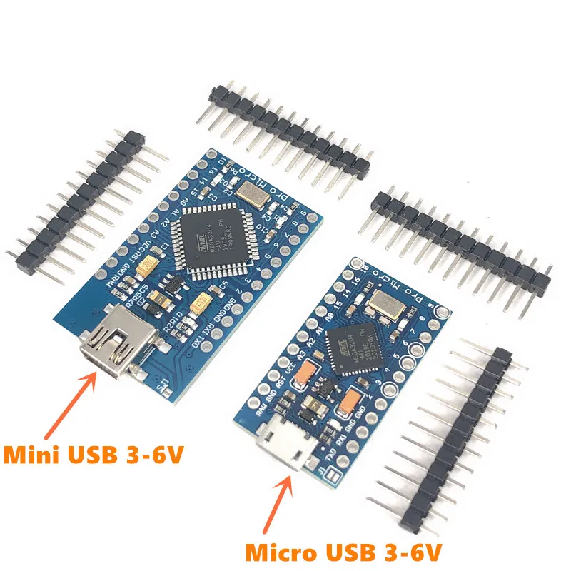 Pro Micro ATMEGA32U4 5V/16MHZ module With the bootloader for arduino MINI USB/Micro USB with 2 row pin header | Электронные