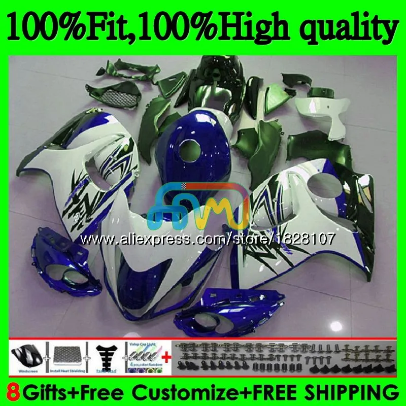 Инъекции для SUZUKI Hayabusa GSXR 1300 GSXR1300 08 13, 14, 15, 16 лет, синие, зеленые 57BS. 75 GSX-R1300 2008 2013 обтекатель - Цвет: No. 1