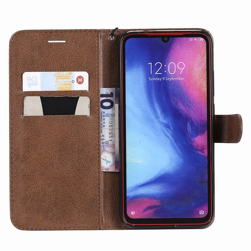 Флип-чехол для Xiaomi Redmi Note 7 Pro, кожаный чехол-кошелек, Винтажный чехол для телефона Etui для Xiaomi remi Note 7 Pro Coque