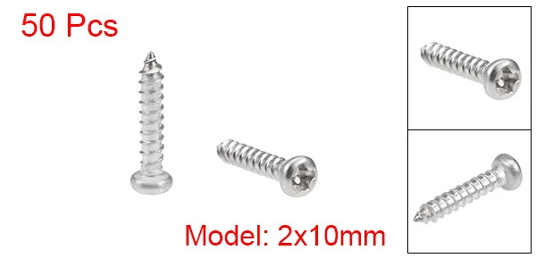 Uxcell 50 шт. саморезы 2x4 мм 2x6 мм 2x8 мм 3x8 мм Phillips Pan Head Винт крепеж из нержавеющей стали болты для крепления