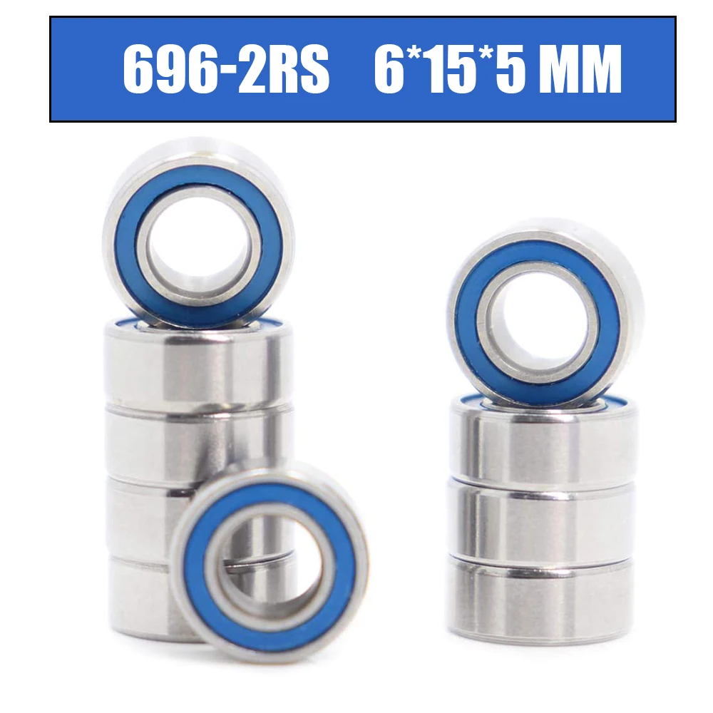 696RS Bearing ABEC 3 10PCS 6 15 5 Mm Miniature 696 2RS Ball Bearings RS 696rs-bearing-abec-3-10pcs-6-15-5-mm-miniature-696-2rs-ball-bearings-rs