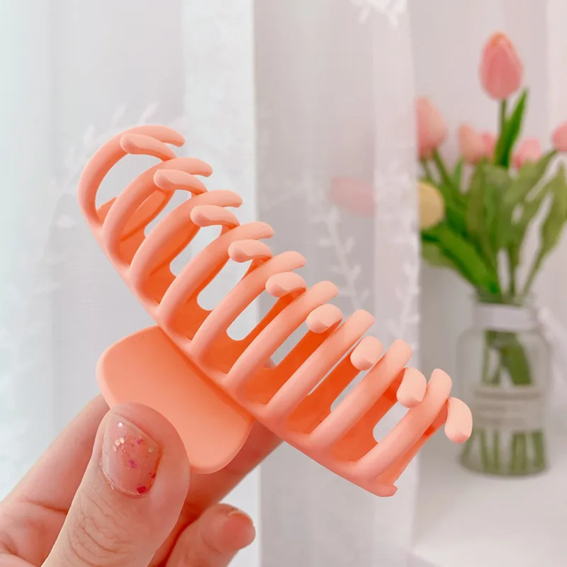 Новинка 2020! Заколка для волос купания большая простая матовая заколка женская |