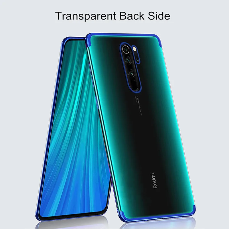 Чехол для телефона для Xiaomi Redmi Note 8 Pro, чехол, роскошный бампер, силиконовая прозрачная задняя крышка для Xiaomi Redmi Note 8T Note8 8A Note 7 Pro