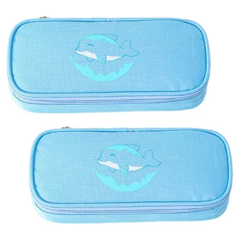 

2pcs Oxford Fabric Lovely Pencil Case Cartoon Animal Large Capacity Pen Storage Bag Stationery Pouch (Unicorn)