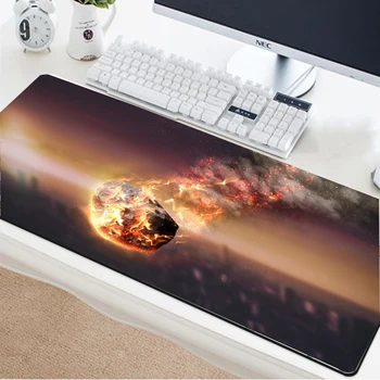 

Yuzuoan Cosmic Mars Impact Earth HD Print Cloth Fabric Non-slip Mouse Pad Home Desk Notebook Carpet Mat 900 X 400 Custom Size
