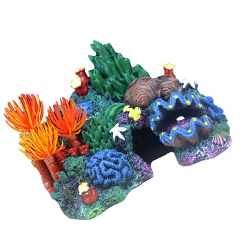 

1pc Resin Mountain Landscape Craft Durable Vivid Artificial Decor Aquarium Ornament Fish Tank Rockery for Display Underwater Dec