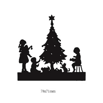 

Xmas Tree Kids Metal Cutting Dies Scrapbooking Craft Dies Cuts Christmas DIY Album Card Make Stencils Die Template New 2020