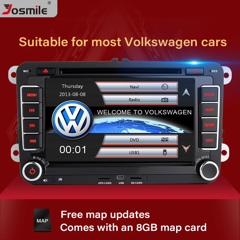 #Special Offers Josmile 2 Din Car DVD Player For VW Volkswagen Passat b6 b7 Skoda Octavia Superb 2 T5 Golf 5 Polo Seat leon Radio GPS Navigation