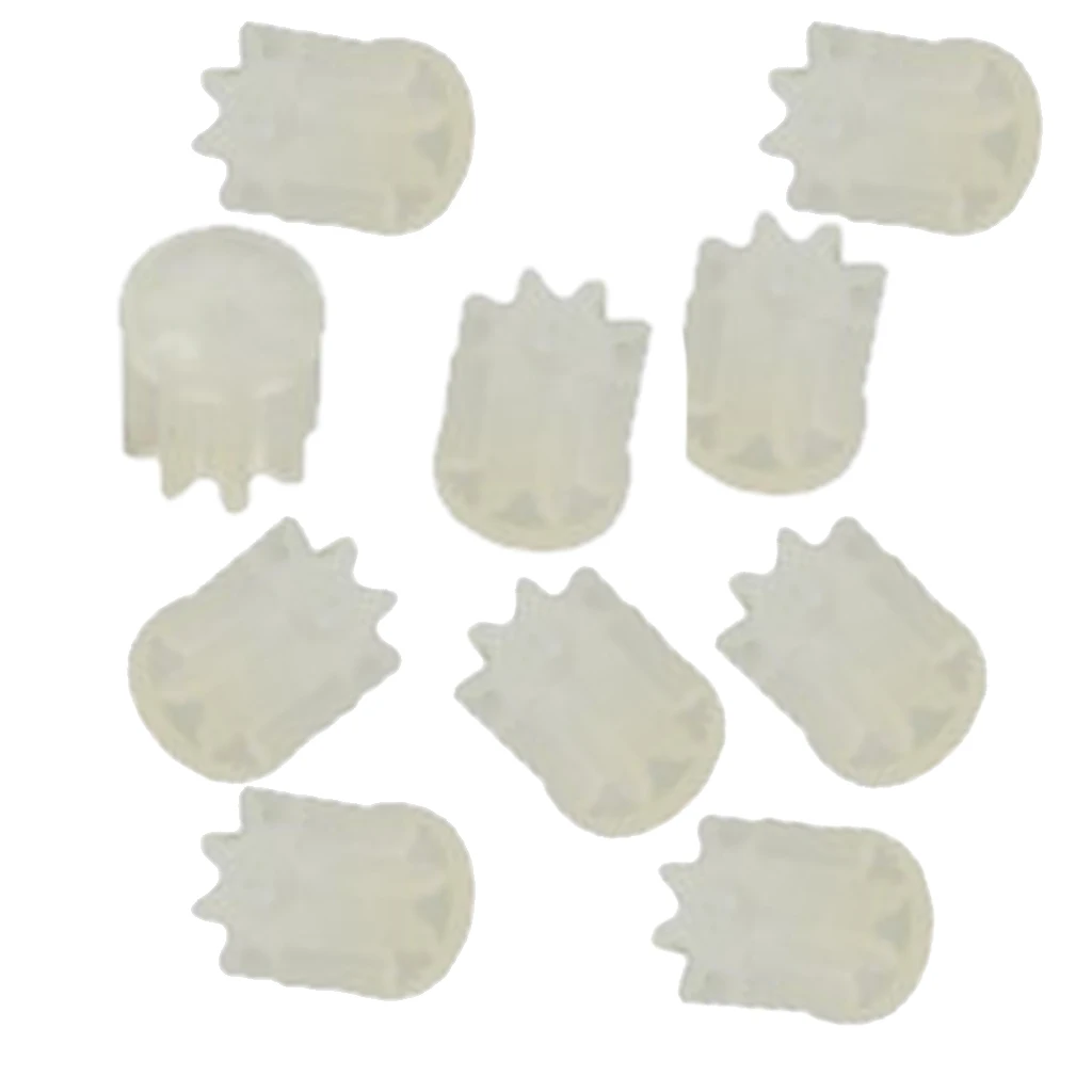 10 Pieces White 8Teeth Motor Pinion Gear for E58 S168 JY019 RC Drone UAV