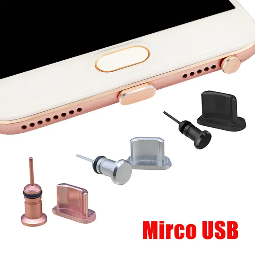 Type-C Micro USB разъем для наушников порт зарядки Анти-пыль разъем для Android iPhone