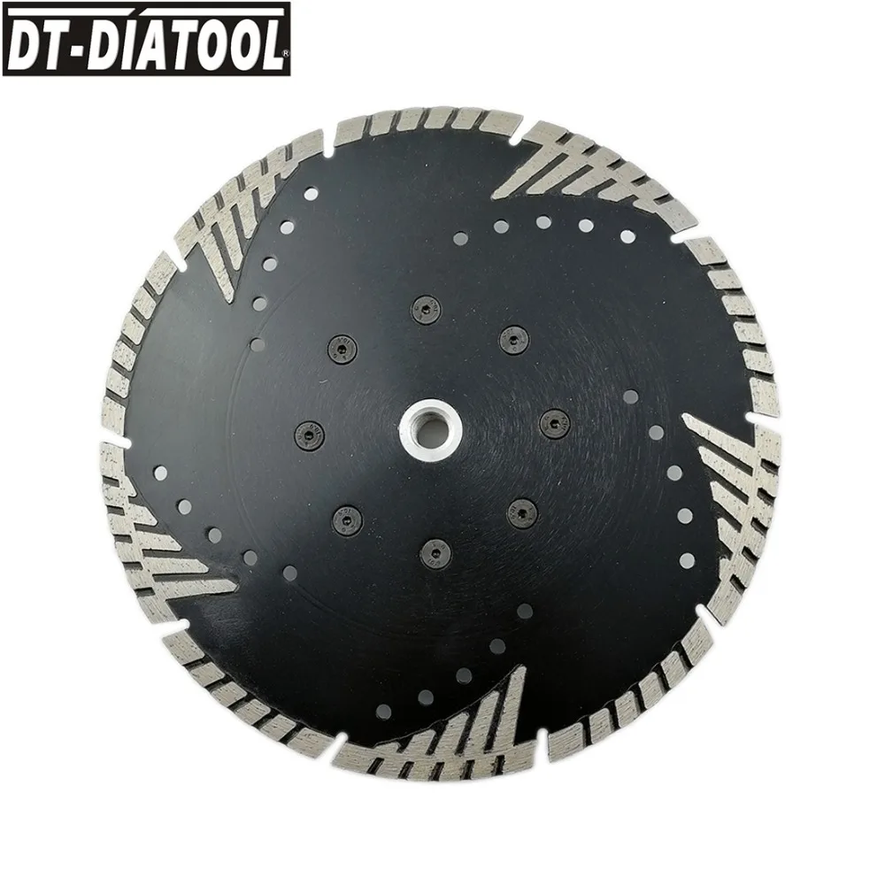 DT-DIATOOL 1 шт. алмазный режущий диск с наклонной защитой зубов M14 или 5/8-11 резьбы пилы для камня гранита марбель бетона