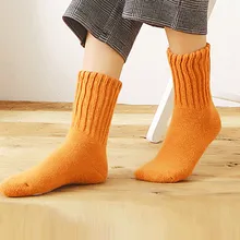 Женские носки зимние хлопковые Повседневные носки для скейтборда домашние носки-тапочки для сна Harajuku забавные носки средней длины calcetines# D
