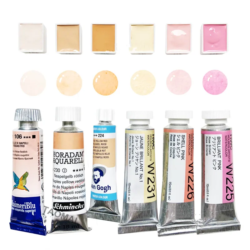 Watercolor Paint Professional Skin Tone Flesh-colored Figure Painting Multiple Skin Tone Watercolor Artist's Art Supplies watercolor painting set watercolor paint watercolor pigment