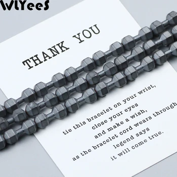 

WLYeeS Polish Matte Natural Black hematite Stone Beads Barbell Dumbbell Spacer Loose Bead fit DIY Jewelry Bracelet Making 12*6mm