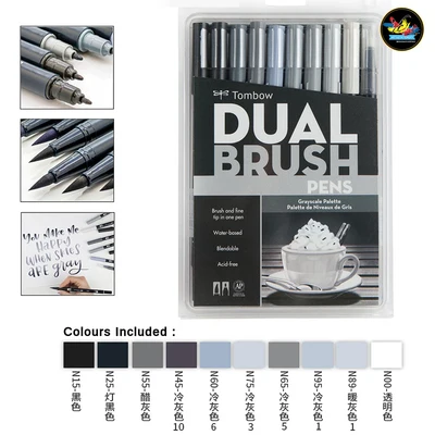 Set F 10 цветов, набор TOMBOW ABT, мягкая кисть, ручка, маркеры, набор, каллиграфия, ручки, костюм, двойная головка, маркеры, рисование, товары для рукоделия - Цвет: Set F