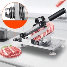 

Food Vegetable Cutter Slicing Machine 410 Stainless Steel Spring Automatic Meat Delivery Non-slip Handle Easily Cut Frozen Meat