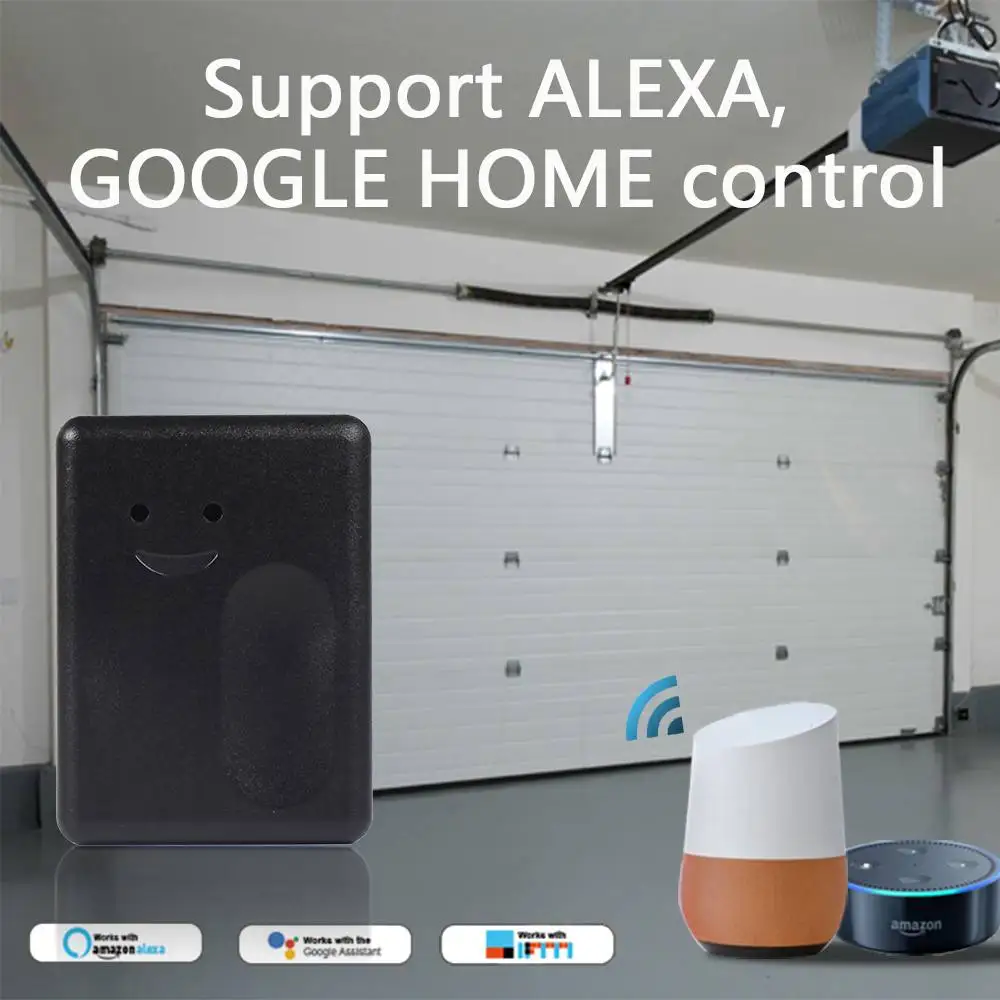 Беспроводная дверь гаража Открывалка дистанционного WiFi переключатель Гаража двери контроллер для ворот открывалка wotk с EWelink Alexa Google