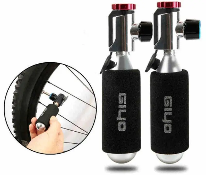

Co2 Pump For Bicycle GIYO Schrader Presta Adapter Bike Pump Co2 Inflator Aluminum Tube Mini Hand NO Co2 Cartridge Top Quality