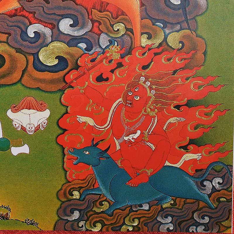 Kurukulla/Ksitigarbha/благоприятная мать/18 Arhats золотой рисунок тибетская Статуэтка украшения висячая буддийская танка